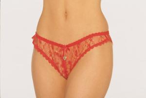 Red lace panties.