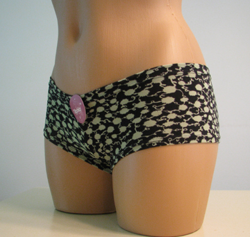 Black and green boyshorts.