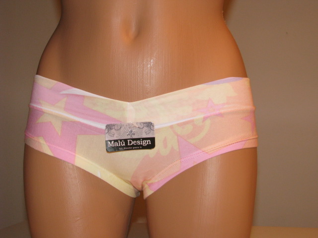 Cute pastel color boy shorts with stars.