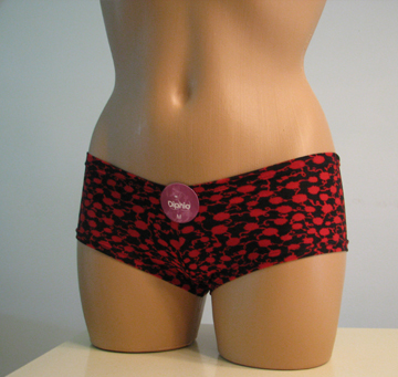 Black and red boyshorts.
